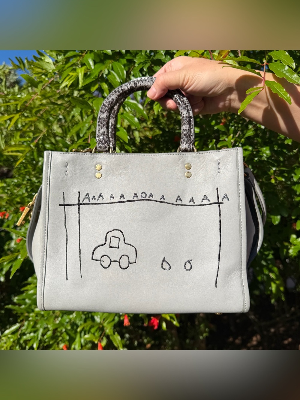 Coach X Jean-Michel Basquiat Rogue Bag 25 With Snakeskin Detail 6888 - Picture 6 of 16